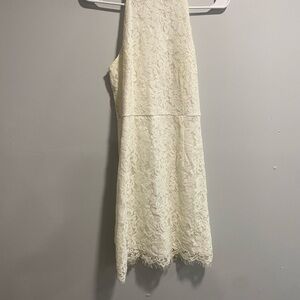 She and Sky Cream Lace halter dress